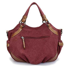 Women Canvas Tote Bag Retro Lady Shoulder Bag Satchel Crossbody Bag