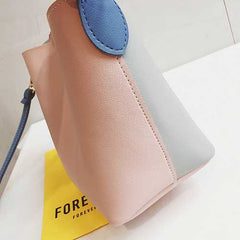 Women PU Leather Casual Daily Color Block Handbag Crossbody Bag