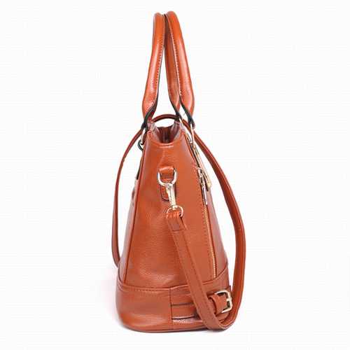 Women PU leather Multi Pocket Casual Vintage Handbag Shoulder Bag