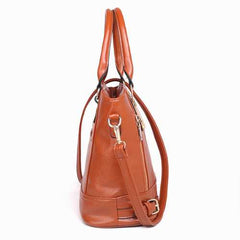 Women PU leather Multi Pocket Casual Vintage Handbag Shoulder Bag