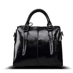 Women Quality Oil Wax Leather Elegant Handbag Shoulder Bag Crossbody Bag