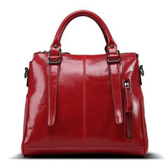 Women Quality Oil Wax Leather Elegant Handbag Shoulder Bag Crossbody Bag