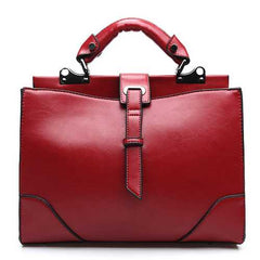 Women Fashion PU Oil Wax Handbag Large Capacity Casual Shoulder Bag