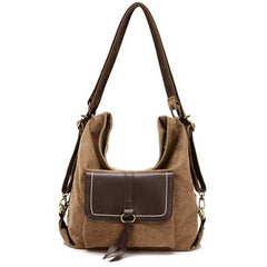 Multifunctional Women Casual Crossbody Bag Retro Backpack