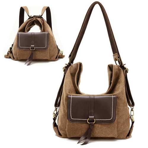 Multifunctional Women Casual Crossbody Bag Retro Backpack