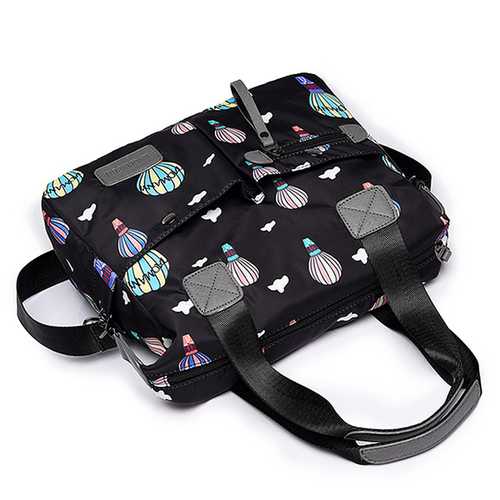 Women Nylon Multi Pocket Waterproof Lightweight Handbag Shoulder Crossbody Bag