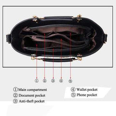 Women Casual Embroidery Tote Daily Shopping Shoulder Bag Handbag