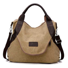 Women Canvas Tote Bag Casual Crossbody Shoulder Bag