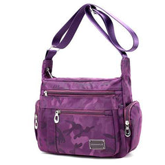 Women Nylon Multi Pocket  Shoulder Bag Crossbody Bag
