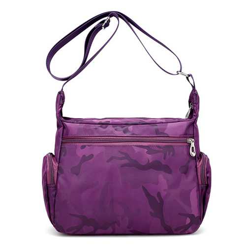 Women Nylon Multi Pocket  Shoulder Bag Crossbody Bag
