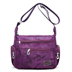 Women Nylon Multi Pocket  Shoulder Bag Crossbody Bag