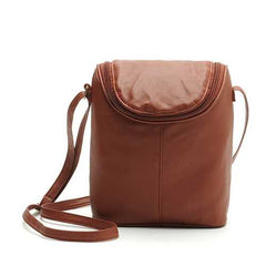 Women PU Leather Casual Bucket Bag Crossbody Bag