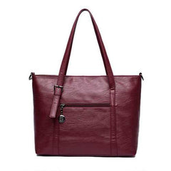 Large Capacity Women Pu Leather Handbag Set Casual Tote