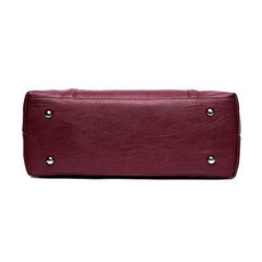 Large Capacity Women Pu Leather Handbag Set Casual Tote