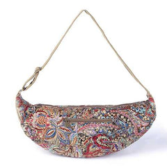 Brenice Women Large Capacity Ethnic Embroidery Shoulder Bag
