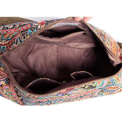 Brenice Women Large Capacity Ethnic Embroidery Shoulder Bag