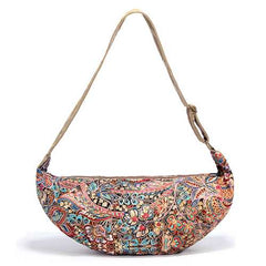 Brenice Women Large Capacity Ethnic Embroidery Shoulder Bag