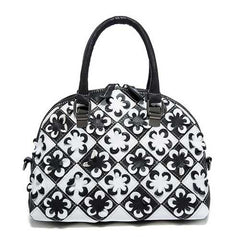 Women Patchwork Genuine Leather Handbag Crossbody Bag