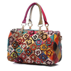 Women Elegant Flower Patchwork Crossbody Bag Handbag