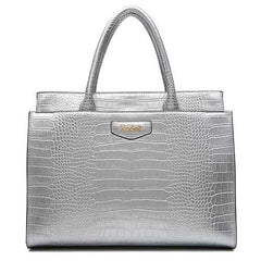 Kadell Metal Crocodile Large Capacity Pattern Handbag For Women