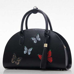 Women National Style Semicircle Handbag Shoulder Bag Crossbo