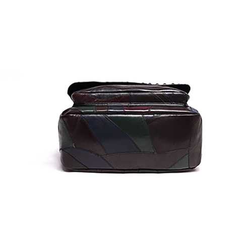 Women Genuine Leather Stitch Multifunction Handbag