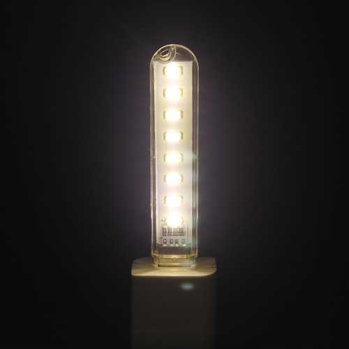 U18 8 x LEDs USB Rechargeable Portable Bar USB Light EDC LED Flashlight Night Light