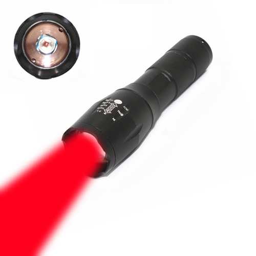 XANES A100 Q5 Red Light / R5 Green Light 1200LM Zoomable Long-range Outdoor Sports Hunting Searching Flashlight