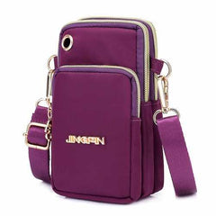 Women Nylon Mini Phone Bags Portable Leisure  Crossbody Bag