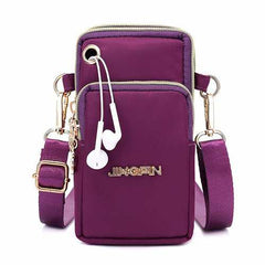 Women Nylon Mini Phone Bags Portable Leisure  Crossbody Bag