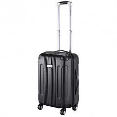 GLOBALWAY Expandable 20" ABS Carry On Luggage Travel Bag Trolley Suitcase-Black