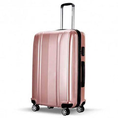3 Pcs 20" 24" 28" GLOBALWAY ABS+PC Luggage Travel Set-Pink