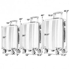 3PC Luggage Set Travel Suitcase with TSA Lock-Navy