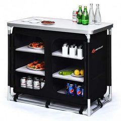 Outdoor Camping Cooking Table with Storage Organizer